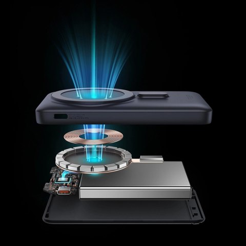 Powerbank Baseus Magnetic Bracket 10000mAh 20W z MagSafe - różowy + kabel USB-C 60W 0.5m Powerbank Baseus Magnetic Bracket 10000mAh 20W z MagSafe - różowy + kabel USB-C 60W 0.5m