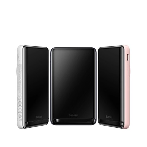 Powerbank Baseus Magnetic Bracket 10000mAh 20W z MagSafe - różowy + kabel USB-C 60W 0.5m Powerbank Baseus Magnetic Bracket 10000mAh 20W z MagSafe - różowy + kabel USB-C 60W 0.5m