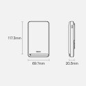 Powerbank Baseus Magnetic Bracket 10000mAh 20W z MagSafe - różowy + kabel USB-C 60W 0.5m