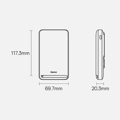 Powerbank Baseus Magnetic Bracket 10000mAh 20W z MagSafe - różowy + kabel USB-C 60W 0.5m Powerbank Baseus Magnetic Bracket 10000mAh 20W z MagSafe - różowy + kabel USB-C 60W 0.5m