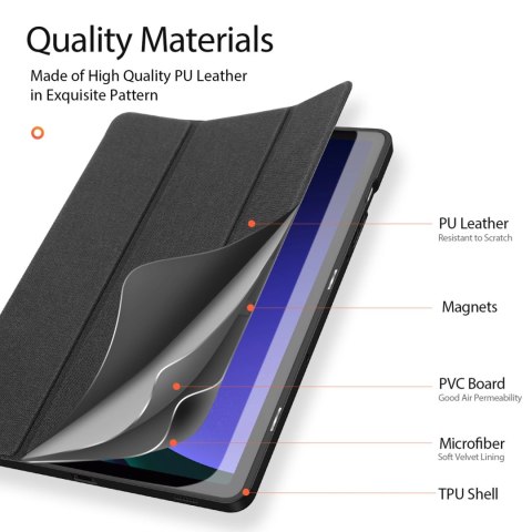 Etui Dux Ducis Domo z klapką i smart sleep na Samsung Galaxy Tab S9 - czarne Etui Dux Ducis Domo z klapką i smart sleep na Samsung Galaxy Tab S9 - czarne
