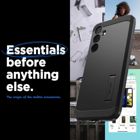 Etui Spigen Tough Armor na Samsung Galaxy A35 5G - czarne Etui Spigen Tough Armor na Samsung Galaxy A35 5G - czarne