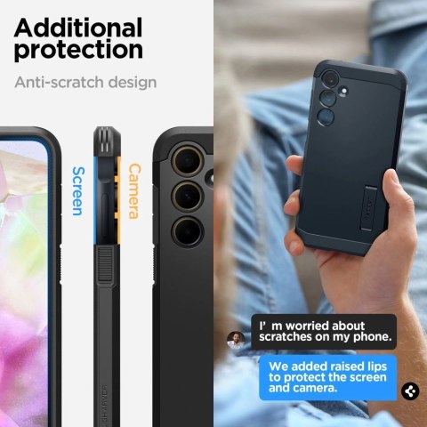 Etui Spigen Tough Armor na Samsung Galaxy A35 5G - czarne Etui Spigen Tough Armor na Samsung Galaxy A35 5G - czarne