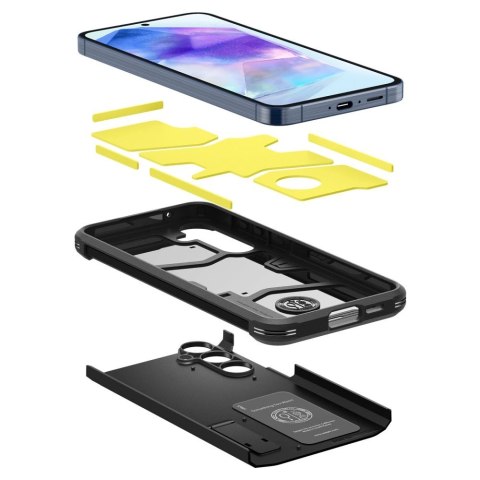 Etui Spigen Tough Armor na Samsung Galaxy A55 5G - czarne Etui Spigen Tough Armor na Samsung Galaxy A55 5G - czarne