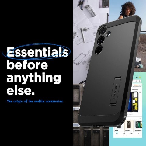 Etui Spigen Tough Armor na Samsung Galaxy A55 5G - czarne Etui Spigen Tough Armor na Samsung Galaxy A55 5G - czarne