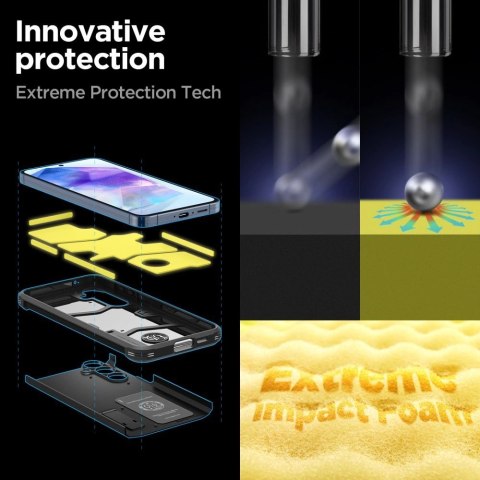 Etui Spigen Tough Armor na Samsung Galaxy A55 5G - czarne Etui Spigen Tough Armor na Samsung Galaxy A55 5G - czarne