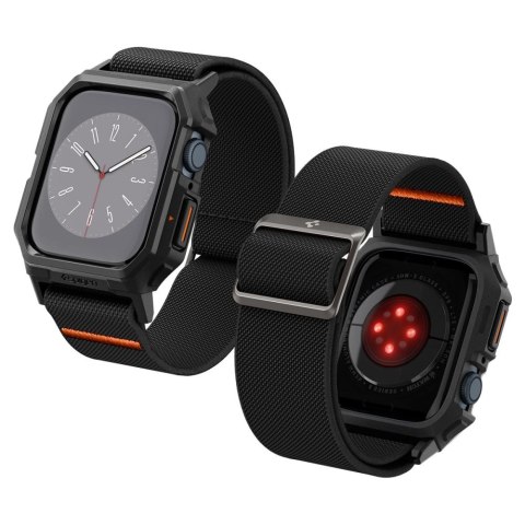 Etui z paskiem Spigen Lite Fit Pro na Apple Watch 4 / 5 / 6 / 7 / 8 / 9 / SE (44 / 45 mm) - czarny mat Etui z paskiem Spigen Lite Fit Pro na Apple Watch 4 / 5 / 6 / 7 / 8 / 9 / SE (44 / 45 mm) - czarny mat