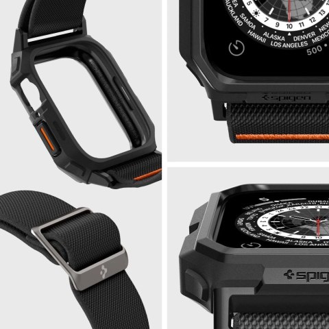 Etui z paskiem Spigen Lite Fit Pro na Apple Watch 4 / 5 / 6 / 7 / 8 / 9 / SE (44 / 45 mm) - czarny mat Etui z paskiem Spigen Lite Fit Pro na Apple Watch 4 / 5 / 6 / 7 / 8 / 9 / SE (44 / 45 mm) - czarny mat