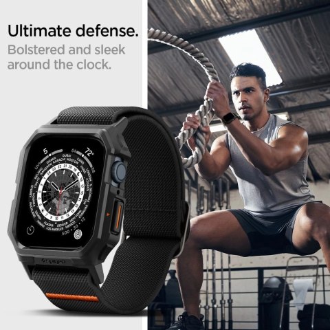 Etui z paskiem Spigen Lite Fit Pro na Apple Watch 4 / 5 / 6 / 7 / 8 / 9 / SE (44 / 45 mm) - czarny mat Etui z paskiem Spigen Lite Fit Pro na Apple Watch 4 / 5 / 6 / 7 / 8 / 9 / SE (44 / 45 mm) - czarny mat