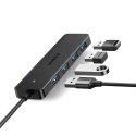 HUB Ugreen CM219 25851 z 4 portami USB-A 3.0 i kablem USB-A 3.0 15cm - czarny