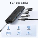 HUB Ugreen CM219 25851 z 4 portami USB-A 3.0 i kablem USB-A 3.0 15cm - czarny