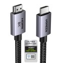 Kabel Ugreen HD171 25911 ze złączami HDMI 2.1 8K certyfikowany 3 m - szary