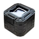 Kingxbar CYF140 2w1 pancerne etui Apple Watch 9, 8, 7 (45 mm) ze stali nierdzewnej z paskiem czarne