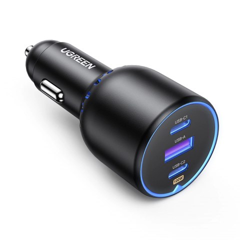 Ładowarka samochodowa Ugreen CD293 2x USB-C PD i 1x USB-A 130W - czarna Ładowarka samochodowa Ugreen CD293 2x USB-C PD i 1x USB-A 130W - czarna