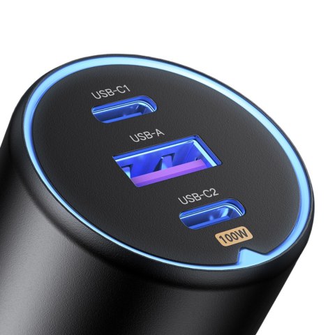 Ładowarka samochodowa Ugreen CD293 2x USB-C PD i 1x USB-A 130W - czarna Ładowarka samochodowa Ugreen CD293 2x USB-C PD i 1x USB-A 130W - czarna