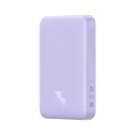 Powerbank Baseus Magnetic Mini indukcyjny 10000mAh 20W - fioletowy + kabel USB-C - USB-C