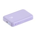 Powerbank Baseus Magnetic Mini indukcyjny 10000mAh 20W - fioletowy + kabel USB-C - USB-C