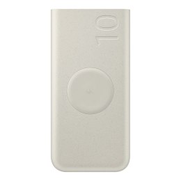 Powerbank Samsung EB-U2510XUEGEU indukcyjny 10000 mAh 2x USB-C 25W SFC - beżowy