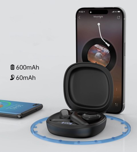 Słuchawki Choetech OWS bezprzewodowe TWS Bluetooth 5.3 - czarne Słuchawki Choetech OWS bezprzewodowe TWS Bluetooth 5.3 - czarne
