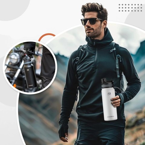 Bidon termiczny Rockbros 35210029006 rowerowy na napoje 620 ml - biały Bidon termiczny Rockbros 35210029006 rowerowy na napoje 620 ml - biały
