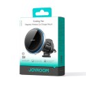 Joyroom uchwyt samochodowy do telefonu z ładowarką indukcyjną (kompatybilną z MagSafe) z wentylatorem na kratkę nawiewu - czarny