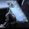 Joyroom uchwyt samochodowy do telefonu z ładowarką indukcyjną (kompatybilną z MagSafe) z wentylatorem na kratkę nawiewu - czarny