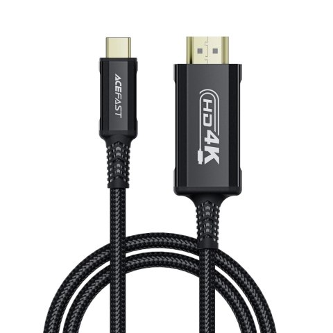 Kabel Acefast C1 wideo USB-C / HDMI 4K 60Hz HDR 1.8m - czarny Kabel Acefast C1 wideo USB-C / HDMI 4K 60Hz HDR 1.8m - czarny