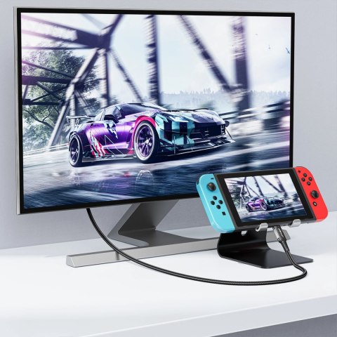 Kabel Acefast C1 wideo USB-C / HDMI 4K 60Hz HDR 1.8m - czarny Kabel Acefast C1 wideo USB-C / HDMI 4K 60Hz HDR 1.8m - czarny