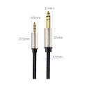 Kabel Ugreen AV127 10630 audio TRS mini jack 3,5mm / jack 6,35mm 5m - szary
