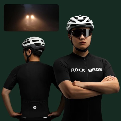Koszulka rowerowa Rockbros 15120002007 z krótkim rękawem XXXXL - czarna Koszulka rowerowa Rockbros 15120002007 z krótkim rękawem XXXXL - czarna