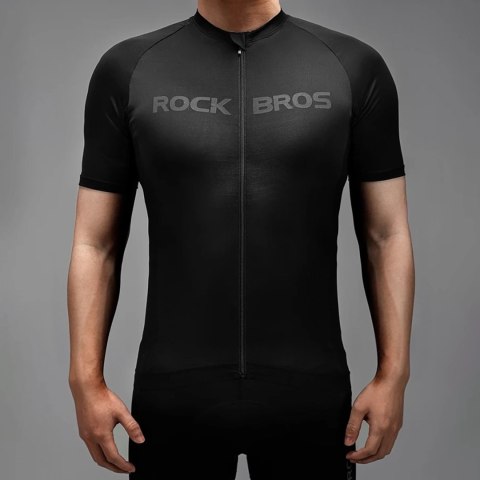 Koszulka rowerowa Rockbros 15120002007 z krótkim rękawem XXXXL - czarna Koszulka rowerowa Rockbros 15120002007 z krótkim rękawem XXXXL - czarna