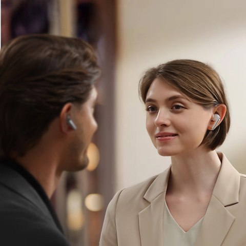 Słuchawki Joyroom Funpods JR-FN1 bezprzewodowe douszne TWS Bluetooth 5.4 ANC ENC - białe Słuchawki Joyroom Funpods JR-FN1 bezprzewodowe douszne TWS Bluetooth 5.4 ANC ENC - białe