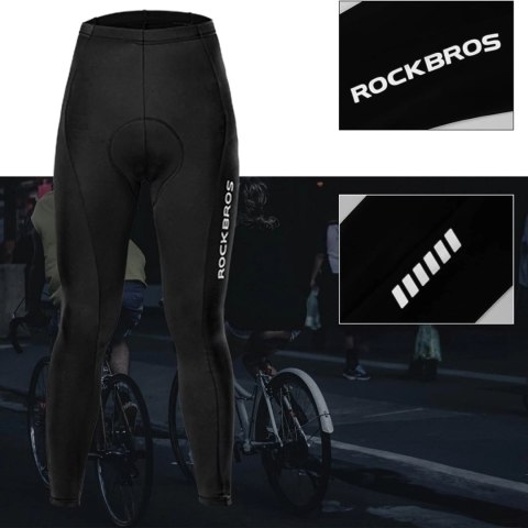 Spodnie kolarskie Rockbros RK20043XL oddychające z wkładką XXXL - czarne Spodnie kolarskie Rockbros RK20043XL oddychające z wkładką XXXL - czarne