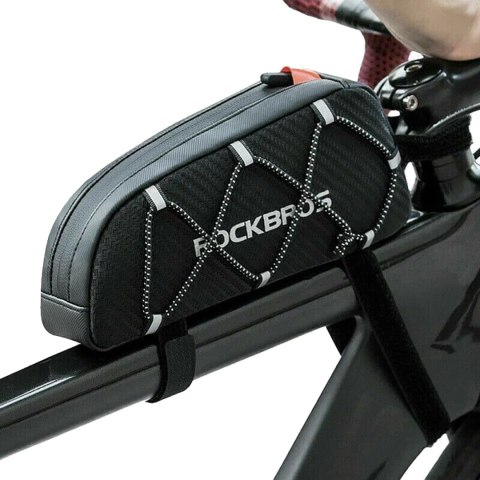 Torba Rockbros 039BK rowerowa na ramę 1 l z plecionką - czarna Torba Rockbros 039BK rowerowa na ramę 1 l z plecionką - czarna