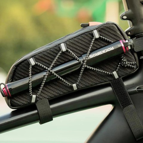 Torba Rockbros 039BK rowerowa na ramę 1 l z plecionką - czarna Torba Rockbros 039BK rowerowa na ramę 1 l z plecionką - czarna