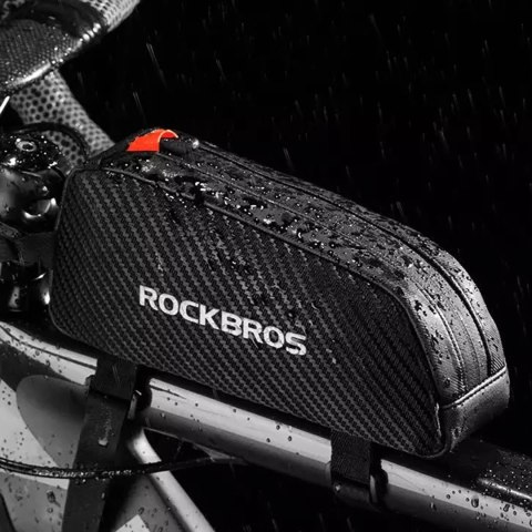 Torba Rockbros 039BK rowerowa na ramę 1 l z plecionką - czarna Torba Rockbros 039BK rowerowa na ramę 1 l z plecionką - czarna