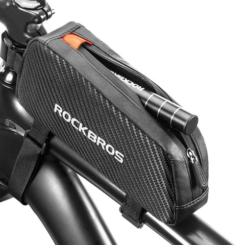 Torba Rockbros 039BK rowerowa na ramę 1 l z plecionką - czarna Torba Rockbros 039BK rowerowa na ramę 1 l z plecionką - czarna