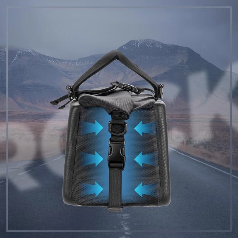 Torba Rockbros 30140090001 rowerowa na bagażnik 11,6l - czarna Torba Rockbros 30140090001 rowerowa na bagażnik 11,6l - czarna
