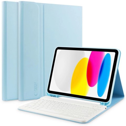 Etui Tech-Protect SC Pen + Keyboard z klawiaturą na iPad 10.9" 2022 - jasnoniebieskie Etui Tech-Protect SC Pen + Keyboard z klawiaturą na iPad 10.9" 2022 - jasnoniebieskie