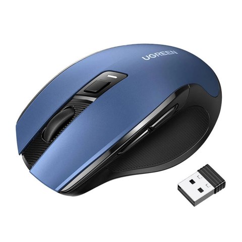 Mysz Ugreen MU006 optyczna bezprzewodowa USB 2.4GHz 4000 DPI - niebieska Mysz Ugreen MU006 optyczna bezprzewodowa USB 2.4GHz 4000 DPI - niebieska