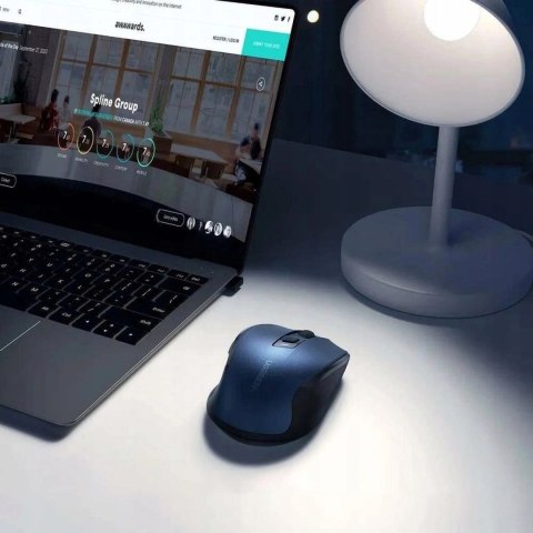 Mysz Ugreen MU006 optyczna bezprzewodowa USB 2.4GHz 4000 DPI - niebieska Mysz Ugreen MU006 optyczna bezprzewodowa USB 2.4GHz 4000 DPI - niebieska