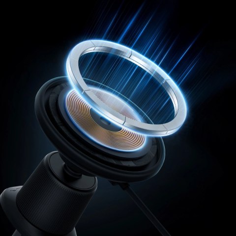 Uchwyt Baseus CW01 samochodowy na iPhone z ładowarką indukcyjną 15W na kratkę nawiewu - czarny Uchwyt Baseus CW01 samochodowy na iPhone z ładowarką indukcyjną 15W na kratkę nawiewu - czarny