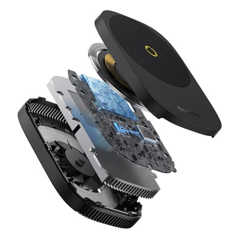 Wentylator do chłodzenia smartfona Baseus MagPro II z ładowaniem indukcyjnym 15W i podstawką - czarny Wentylator do chłodzenia smartfona Baseus MagPro II z ładowaniem indukcyjnym 15W i podstawką - czarny