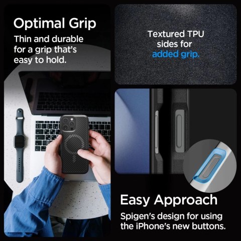 Etui Spigen Core Armor Mag z MagSafe na iPhone 16 Pro Max - czarny mat Etui Spigen Core Armor Mag z MagSafe na iPhone 16 Pro Max - czarny mat