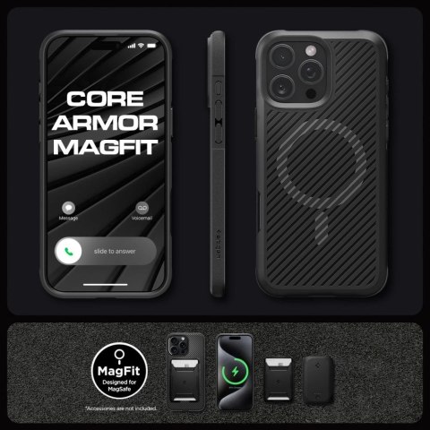 Etui Spigen Core Armor Mag z MagSafe na iPhone 16 Pro Max - czarny mat Etui Spigen Core Armor Mag z MagSafe na iPhone 16 Pro Max - czarny mat