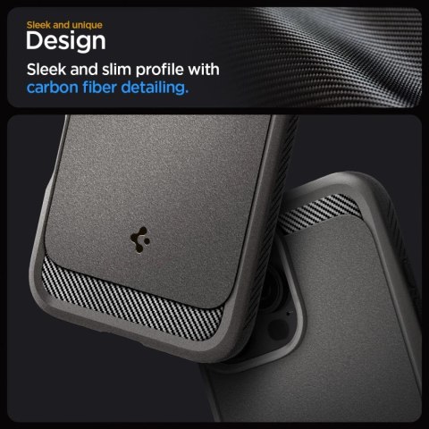 Etui Spigen Rugged Armor MagSafe do iPhone 16 Pro - szare Etui Spigen Rugged Armor MagSafe do iPhone 16 Pro - szare