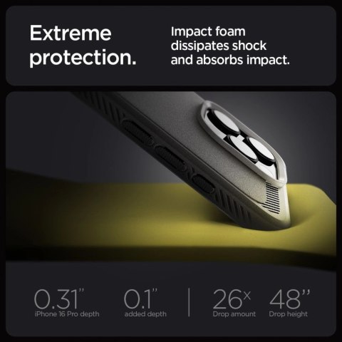 Etui Spigen Rugged Armor MagSafe do iPhone 16 Pro - szare Etui Spigen Rugged Armor MagSafe do iPhone 16 Pro - szare