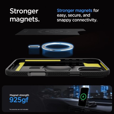 Etui Spigen Rugged Armor MagSafe do iPhone 16 Pro - szare Etui Spigen Rugged Armor MagSafe do iPhone 16 Pro - szare