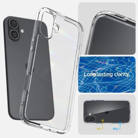 Etui Spigen Ultra Hybrid na iPhone 16 - przezroczyste Etui Spigen Ultra Hybrid na iPhone 16 - przezroczyste