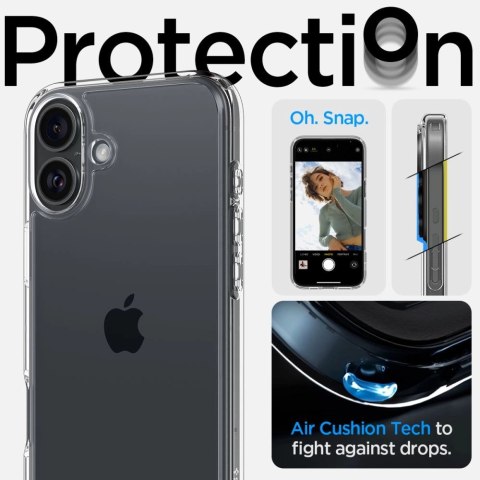 Etui Spigen Ultra Hybrid na iPhone 16 - przezroczyste Etui Spigen Ultra Hybrid na iPhone 16 - przezroczyste